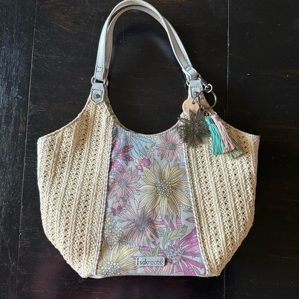 Sakroots by The Sak Roma Mini Shopper Tote City Straw Textile Bag